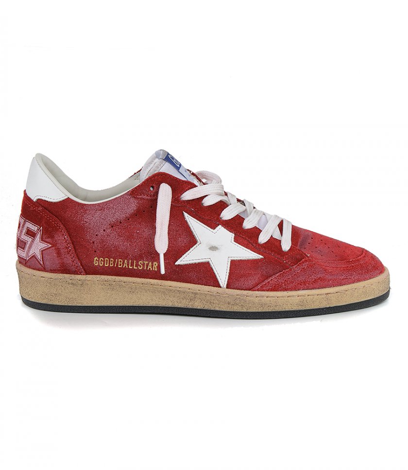 SNEAKERS - DARK RED SUEDE BALL STAR