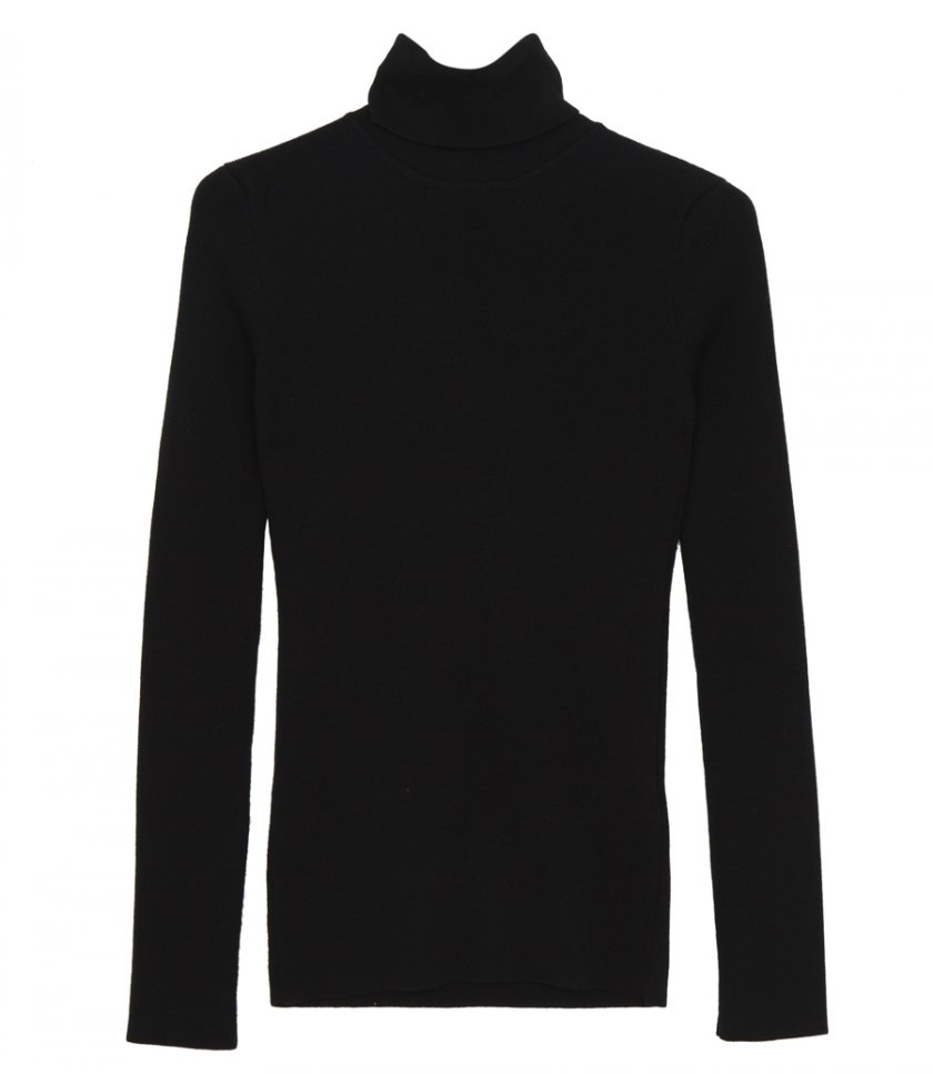 KNITWEAR - KNITTED POLO NECK JUMPER