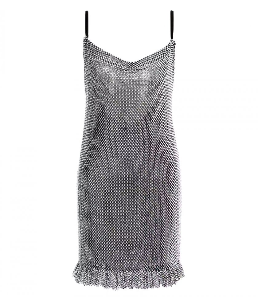 CLOTHES - MINIDRESS IN MESH WITH RHINESTONES