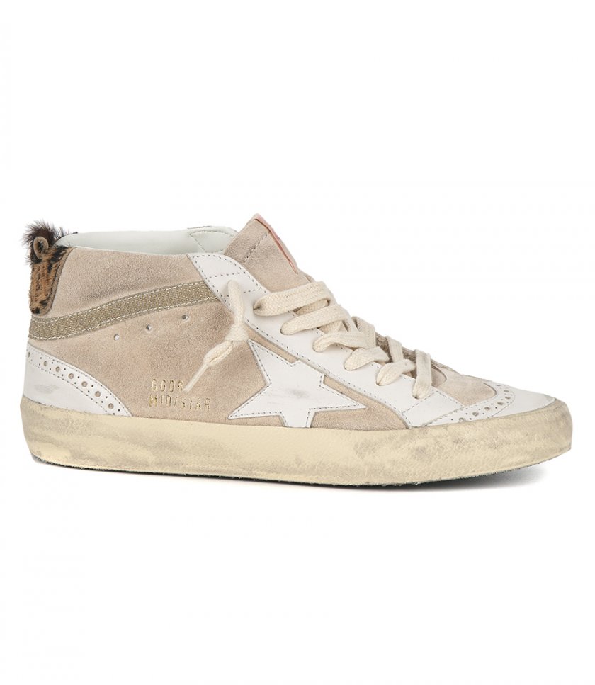 SNEAKERS - LEATHER TOE AND PRINTED HEEL MID STAR