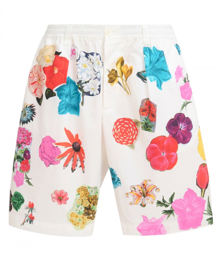 CLOTHES - BERMUDA SHORTS WITH FLOWER PRINTS