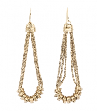FINE JEWELRY - ALHAMBRA GOLD PLATED EARRINGS WITH HOOK FASTENING