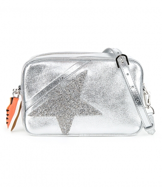 SHOULDER - STAR BAG MADE OF LAMINATED LEATHER WITH CRYSTALS
