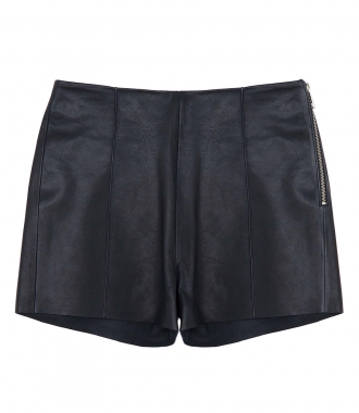 CLOTHES - PIN TUCK LEATHER SHORTS