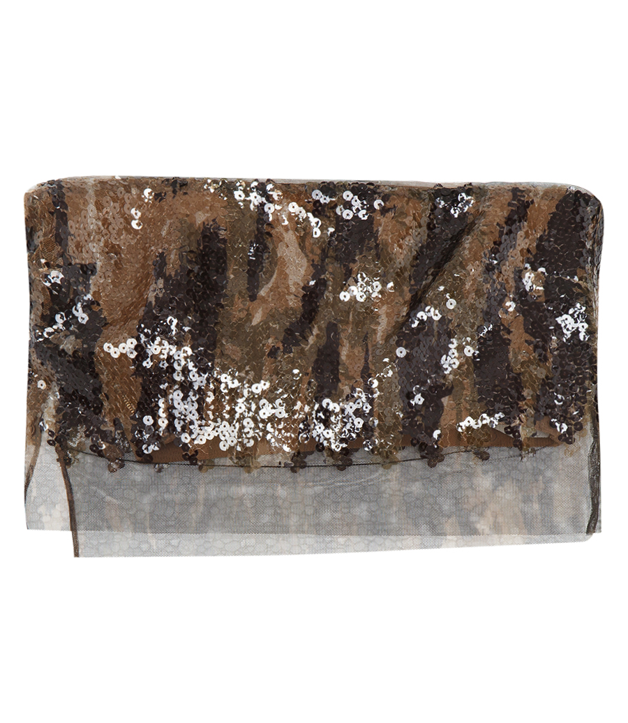 DION LEE - VERTICAL HORIZON SEQUIN STRAPLESS TOP