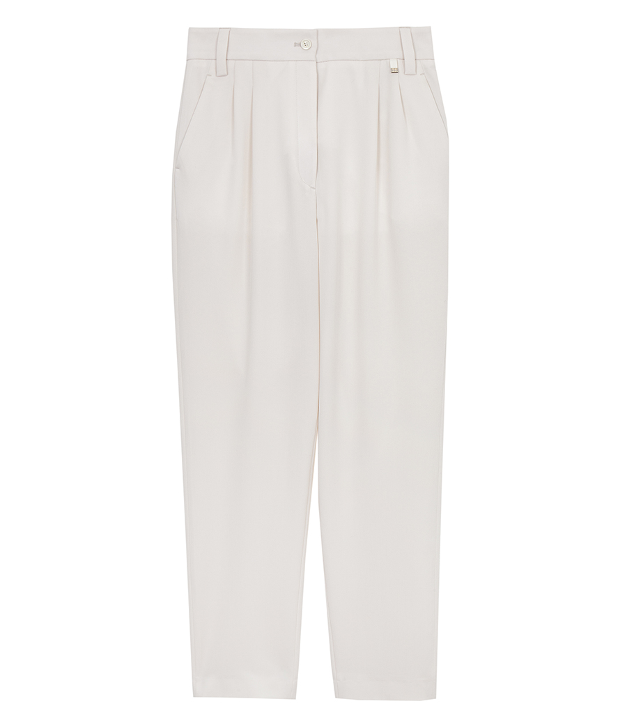 HERNO - PLEATED VISCOSE EFFECT TROUSERS