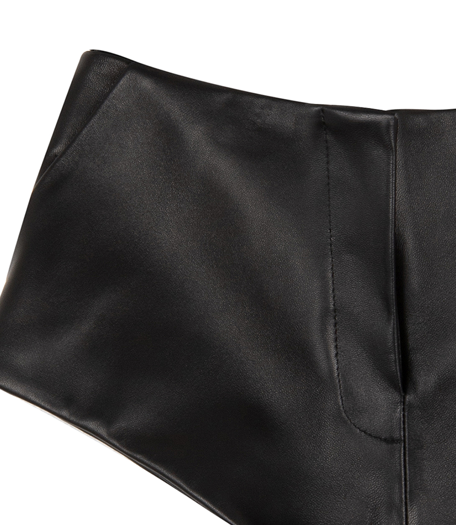 LEATHER MINI SHORTS