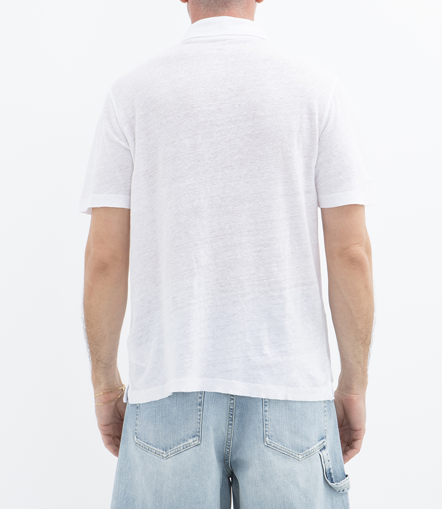 LINEN POLO SS