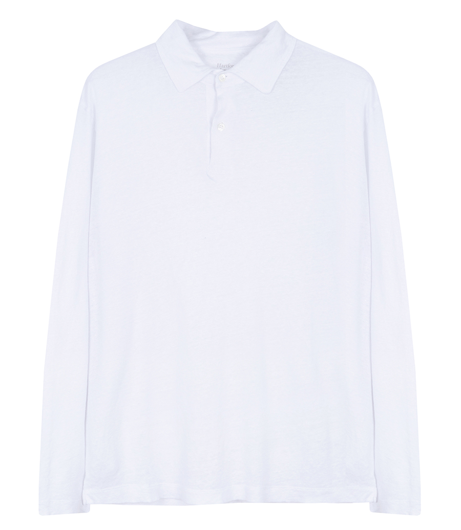 HARTFORD - LINEN POLO LS