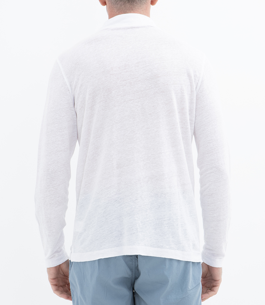 LINEN POLO LS