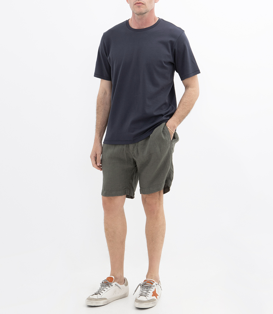 LINEN CREW SS