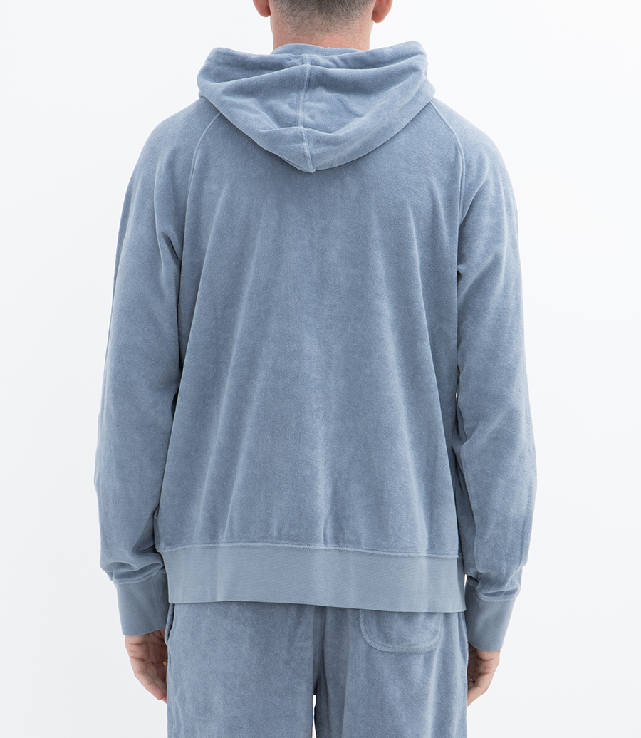 TOWELLING HOODIE ZIPPER