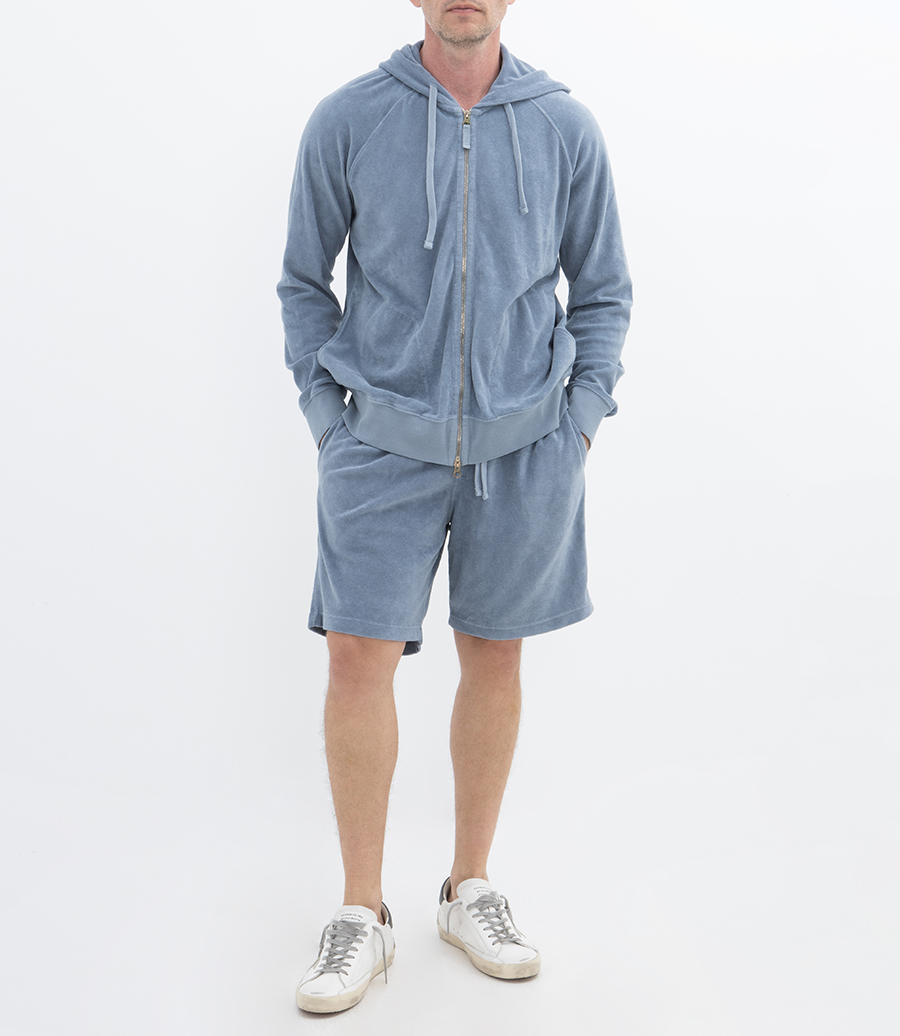 TOWELLING HOODIE ZIPPER