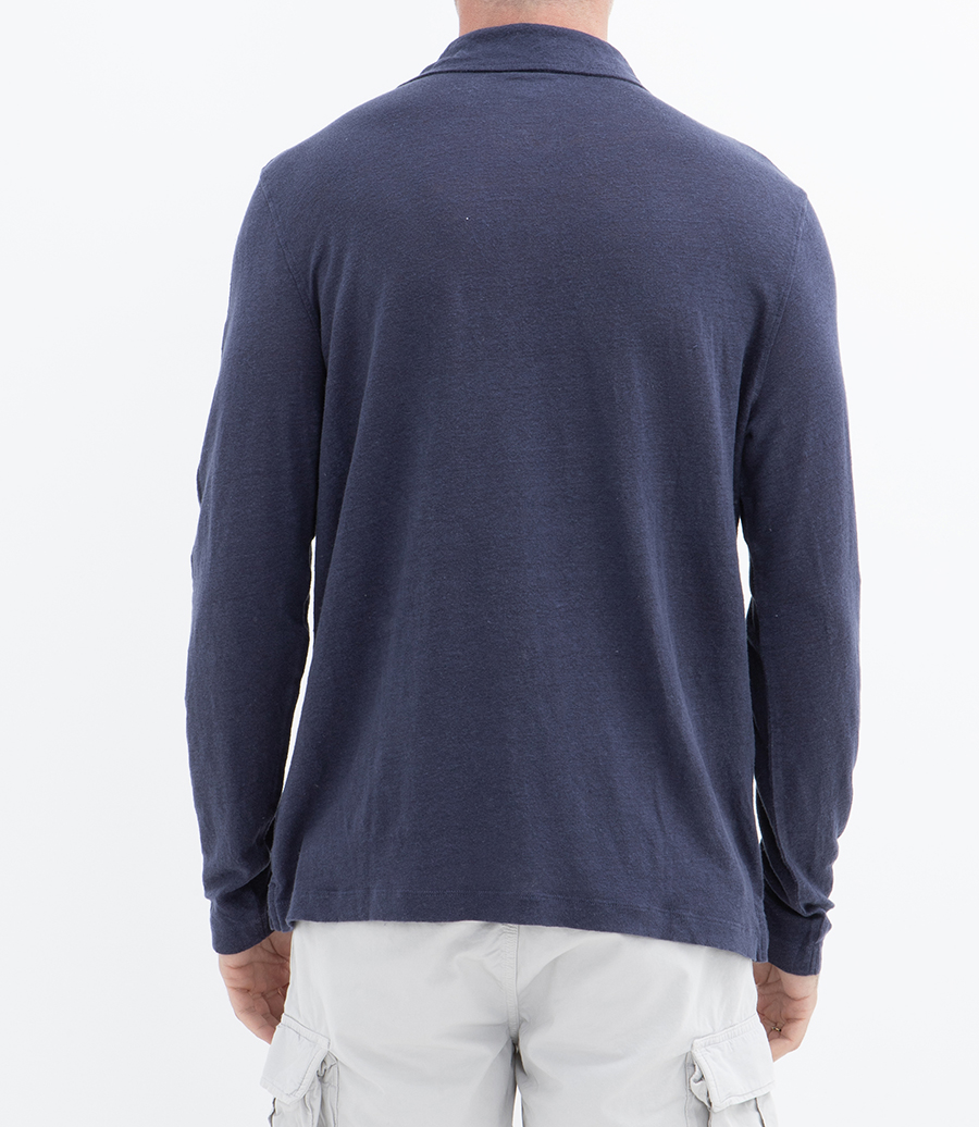 LINEN POLO LS