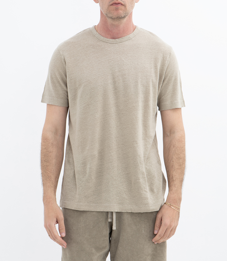 LINEN CREW SS