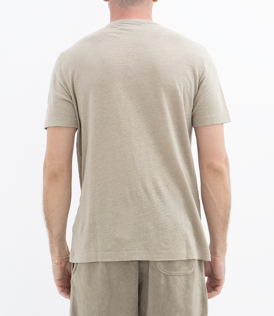 LINEN CREW SS
