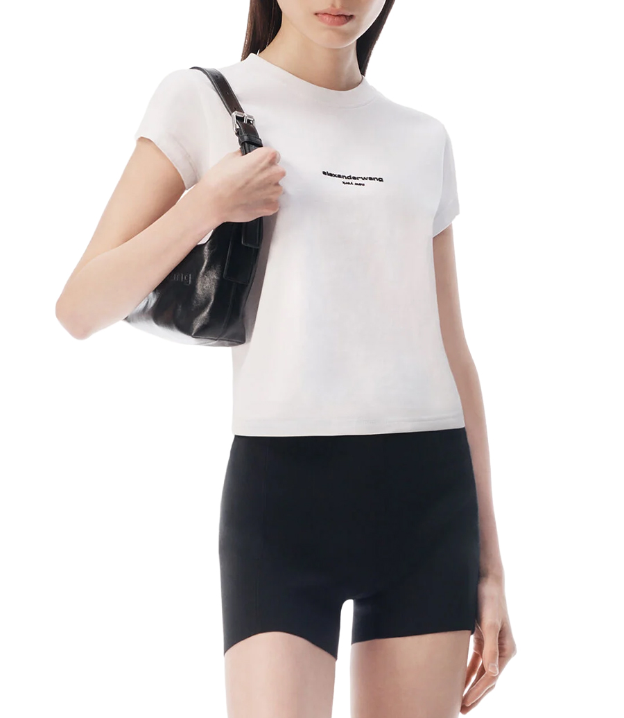 LOGO PRINT FITTED TEE