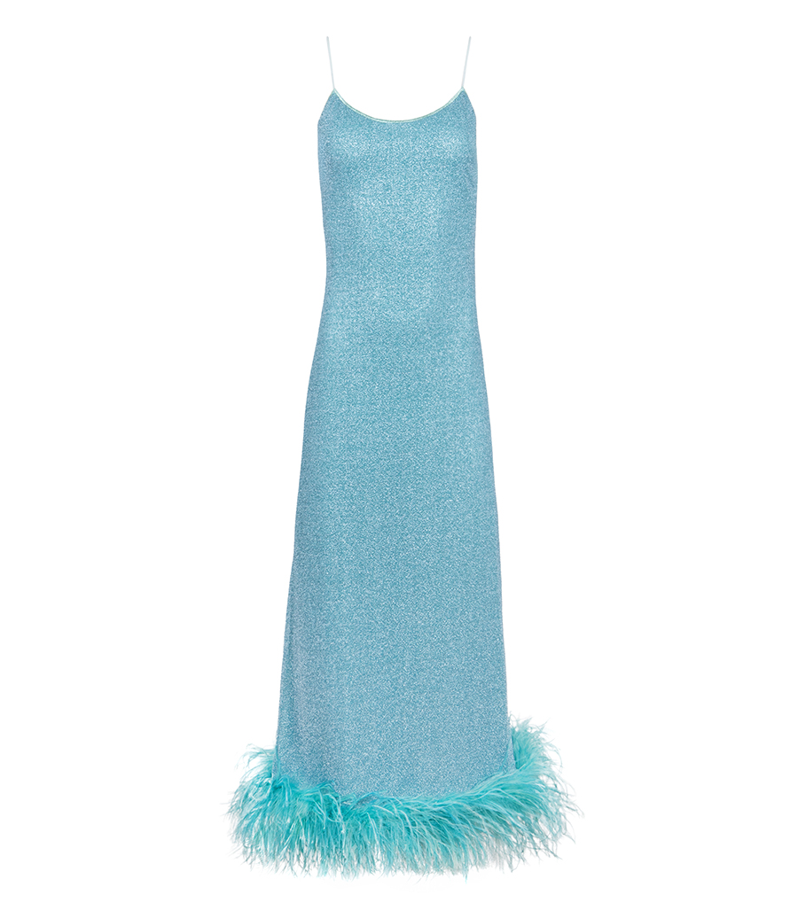 OSEREE - LUMIERE PLUMAGE SLIP DRESS