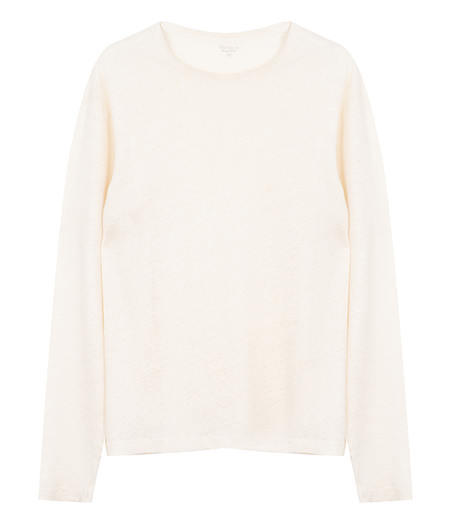 HARTFORD - LINEN CREW LS