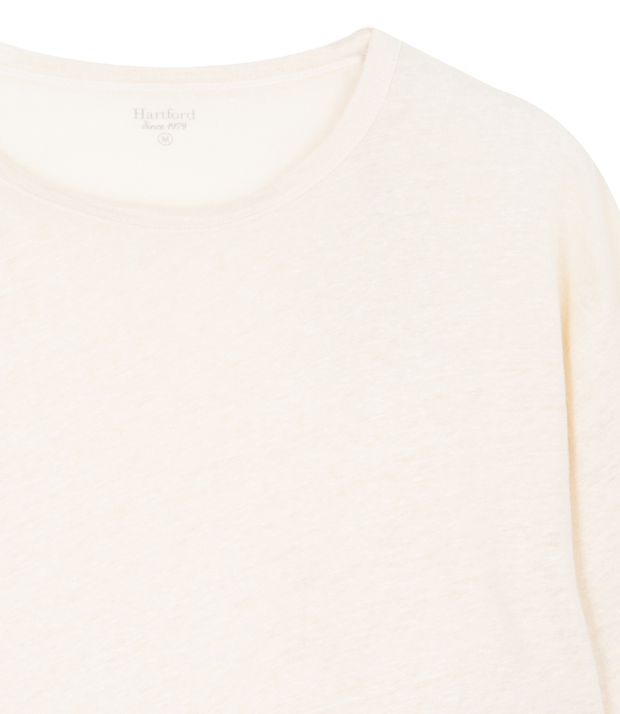 LINEN CREW LS