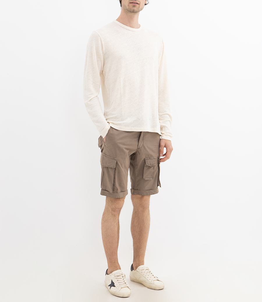 LINEN CREW LS