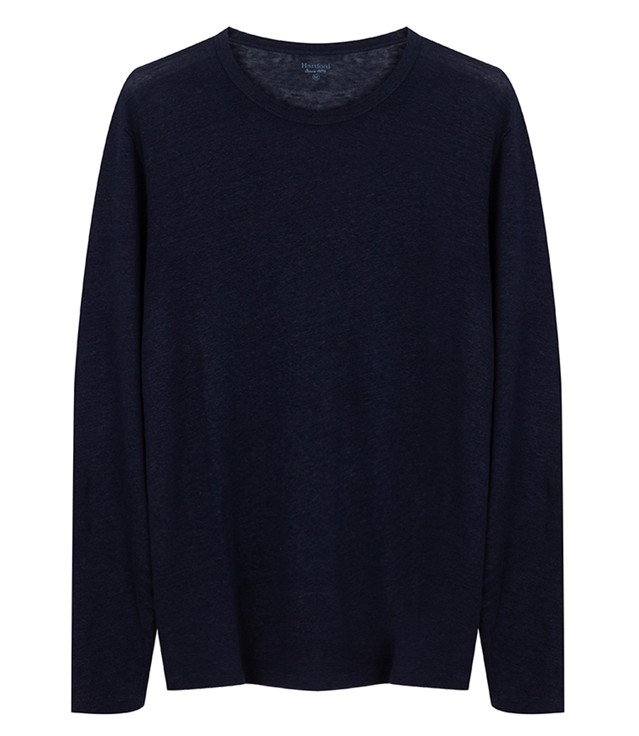 HARTFORD - LINEN CREW LS