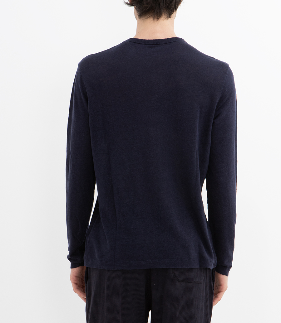 LINEN CREW LS