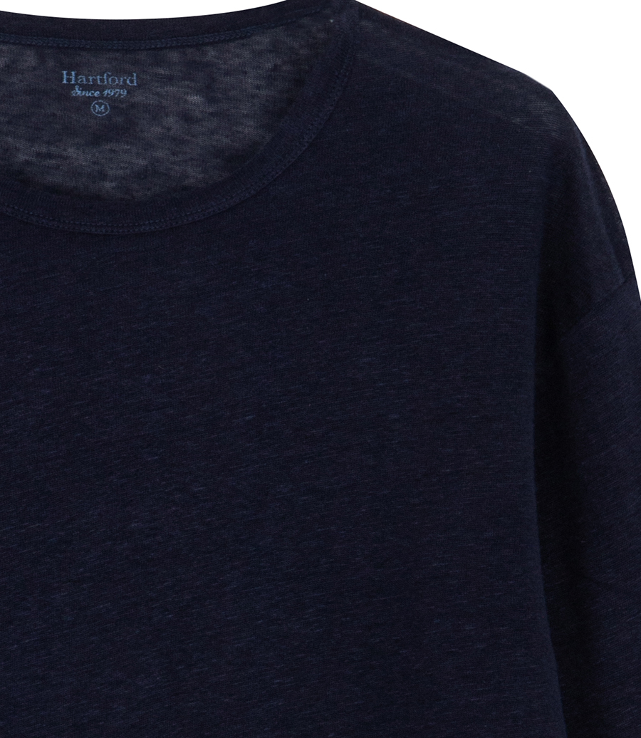 LINEN CREW LS