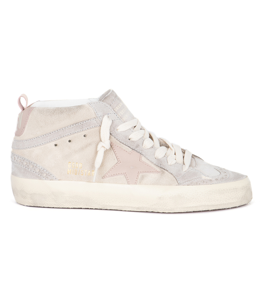 GOLDEN GOOSE  - PINK STAR MID STAR
