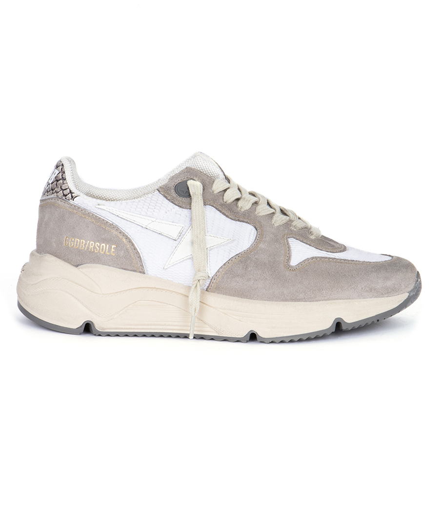 GOLDEN GOOSE  - RUNNING SOLE NET UPPER SUEDE TOE
