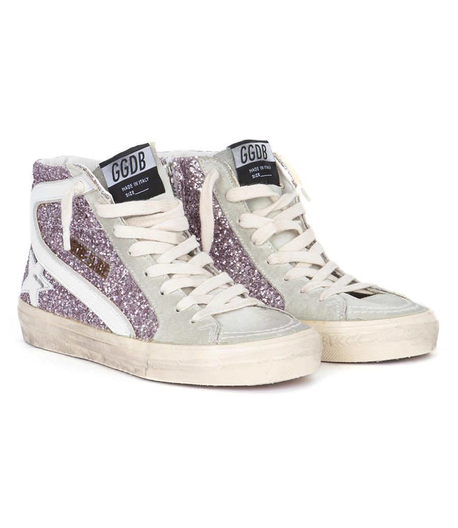 WHITE STAR GLITTER SLIDE