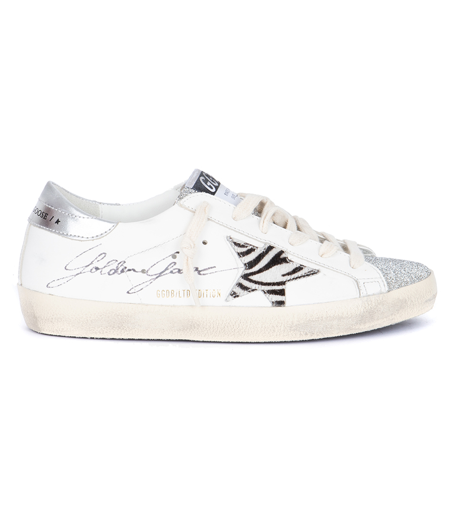 GOLDEN GOOSE  - ZEBRA PRINT STAR SUPER-STAR