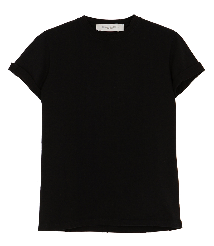 GOLDEN GOOSE  - GOLDEN WS REGULAR T-SHIRT DISTRESSED