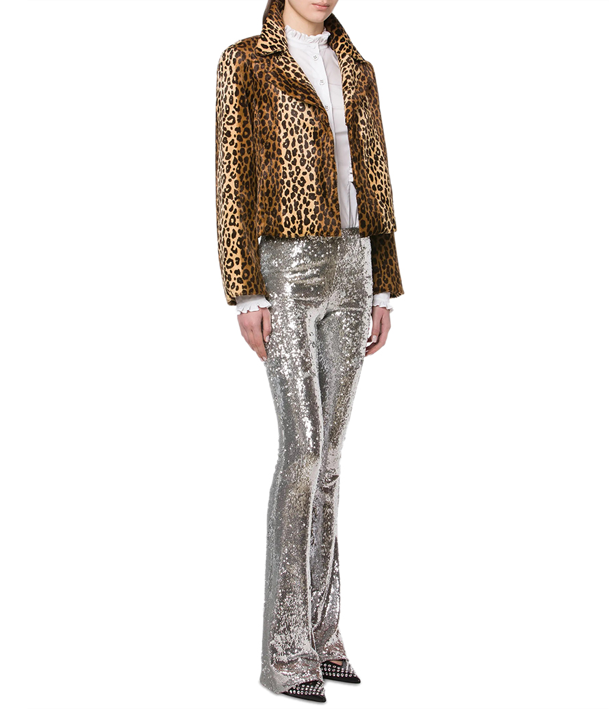 SEQUIN FLARE TROUSERS