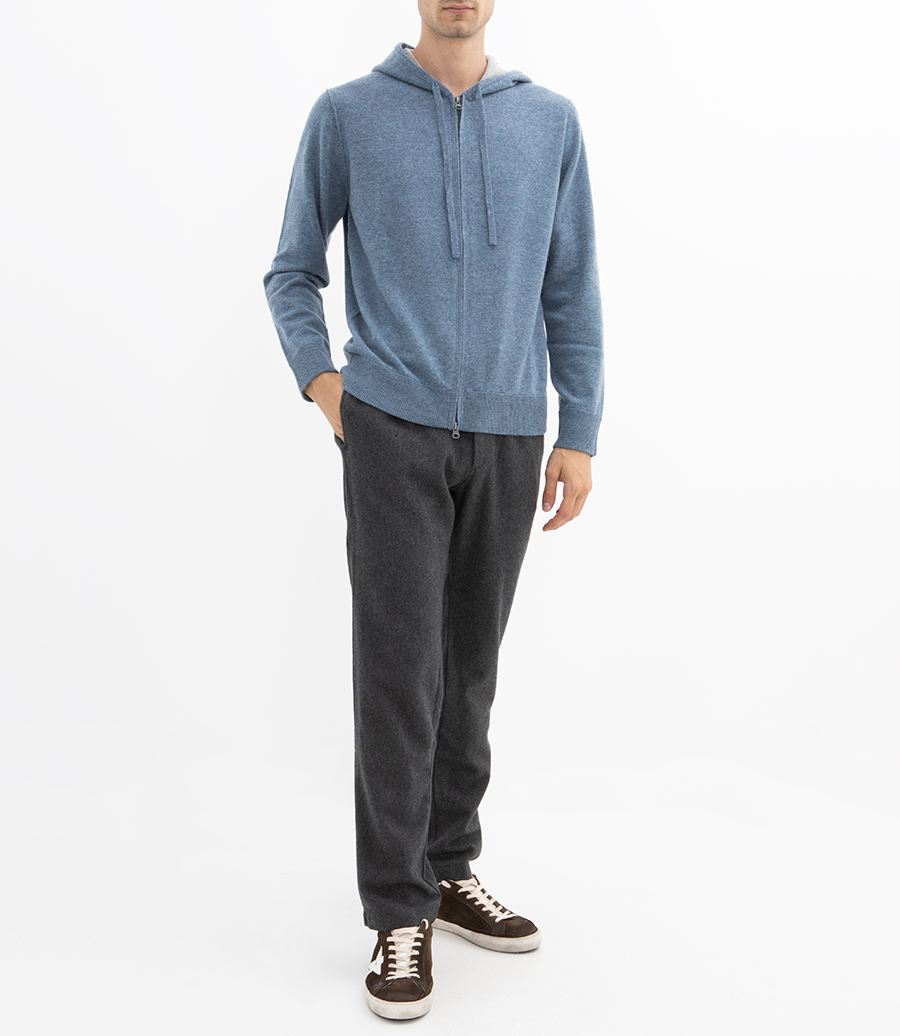 CASHMERE ZIP HOODIE