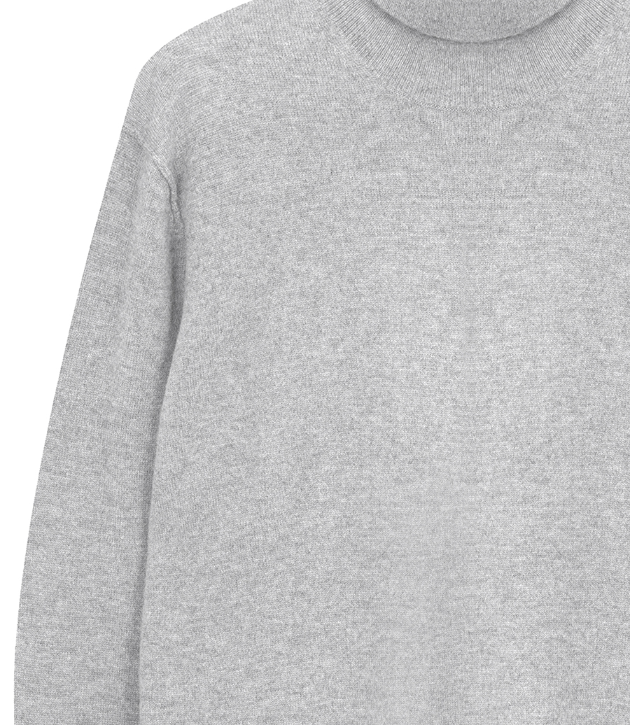 WOOL CASHMERE ROLL NECK