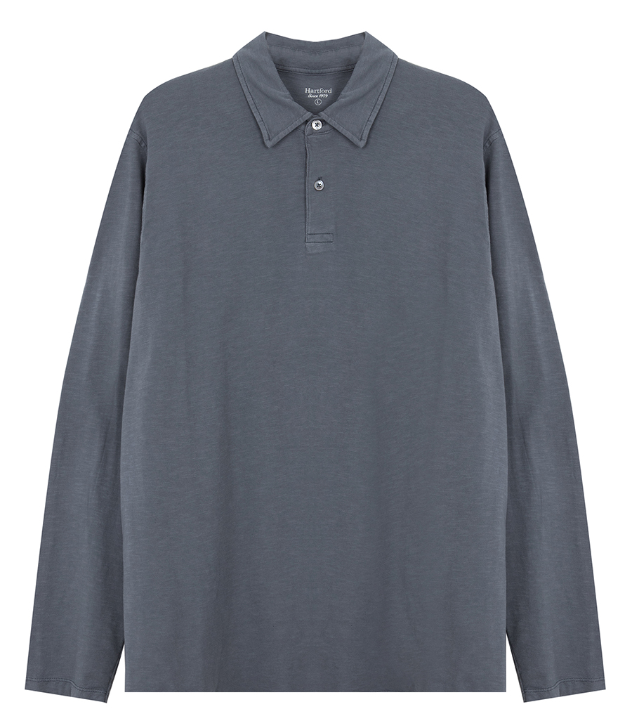 HARTFORD - SLUB JERSEY POLO LS