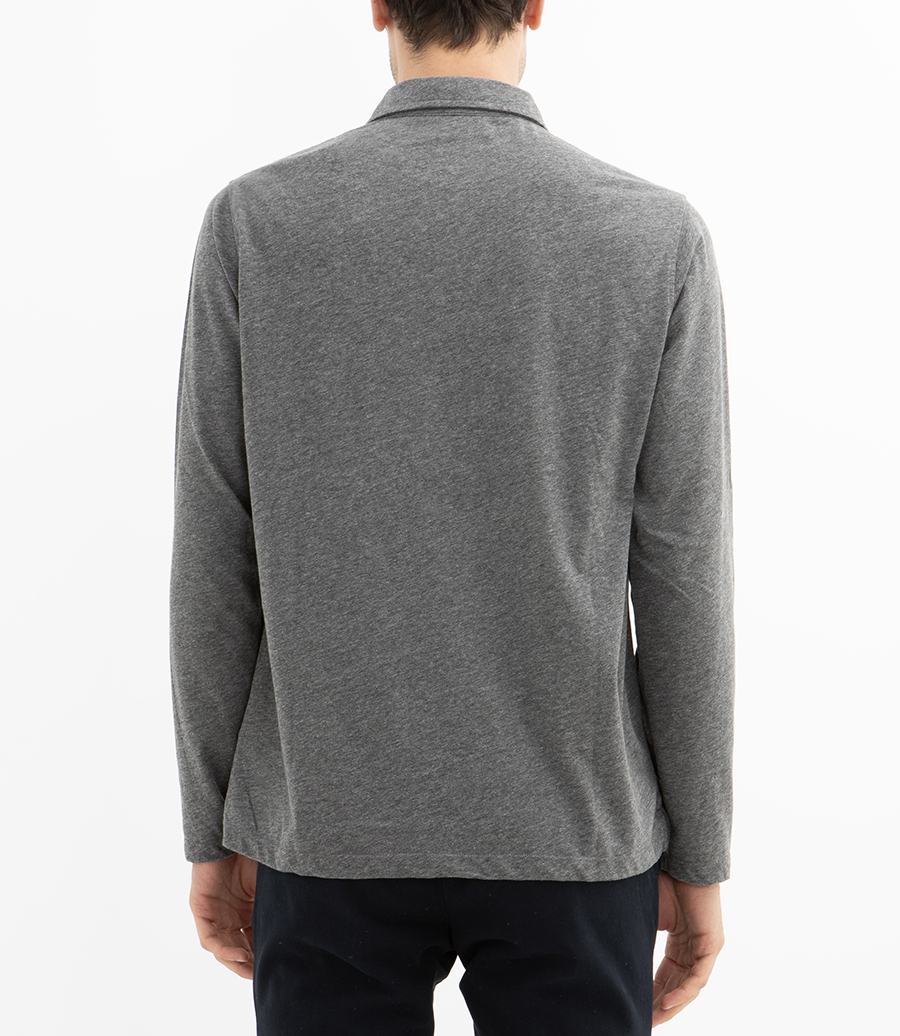 SLUB JERSEY POLO LS