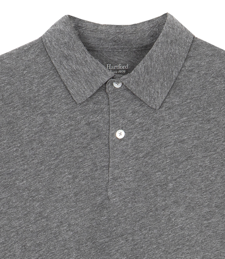 SLUB JERSEY POLO LS
