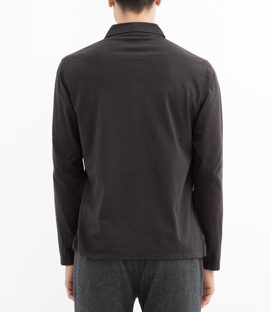 SLUB JERSEY POLO LS