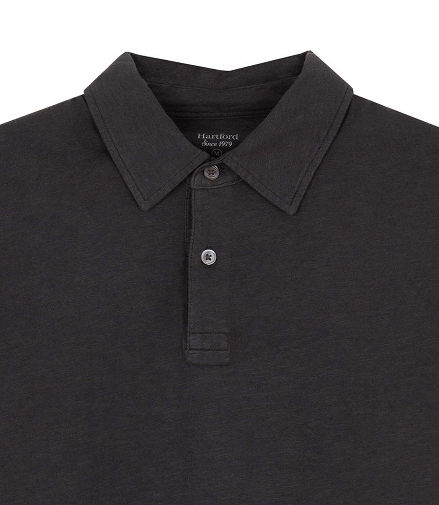 SLUB JERSEY POLO LS