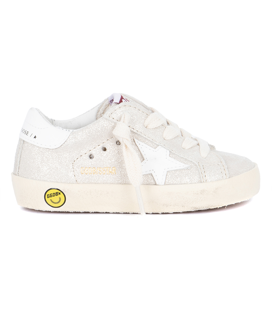 GOLDEN GOOSE  - JUNIOR LAMINATED SUEDE SUPER-STAR