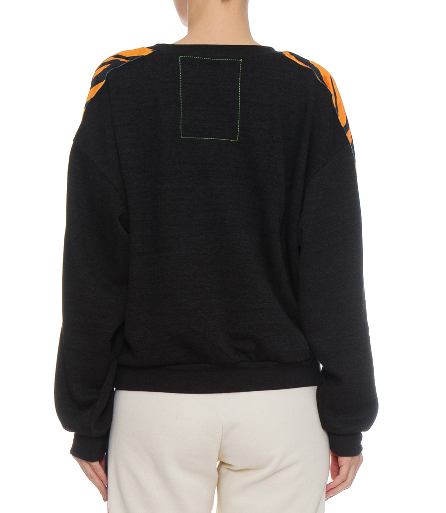 TIGER STRIPE RELAXED FIT CREW SWEATSHIRT