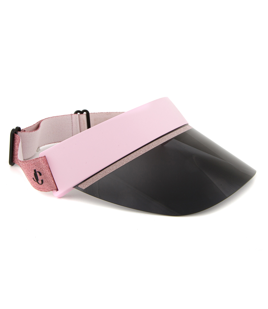 JIMMY CHOO EYEWEAR - CALIX PINK RUBBER VISOR