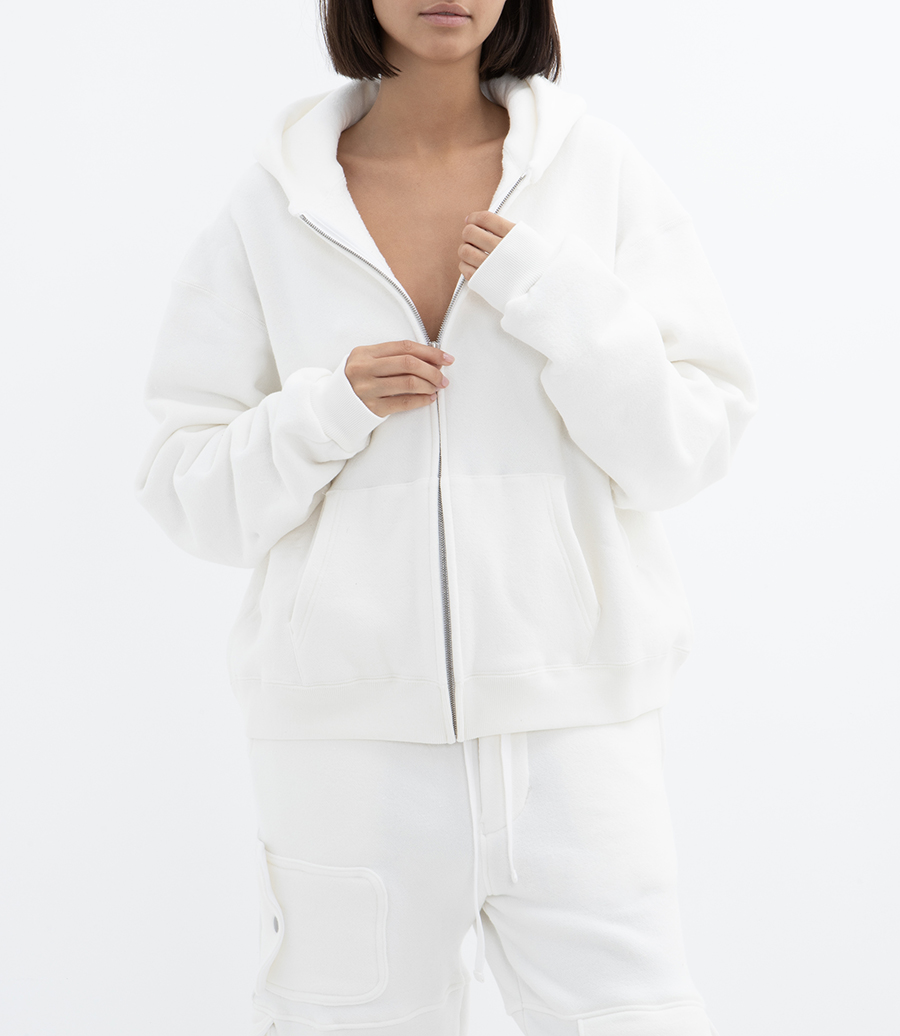 SPONGE ZIP-UP HOODIE