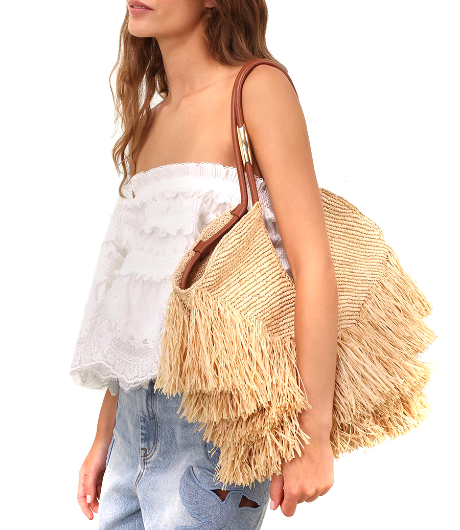 GOLDENTIME MEDIUM FRINGE TOTE
