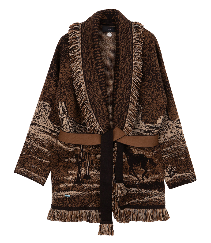 ALANUI - WILD WILD CARDIGAN COFFEE
