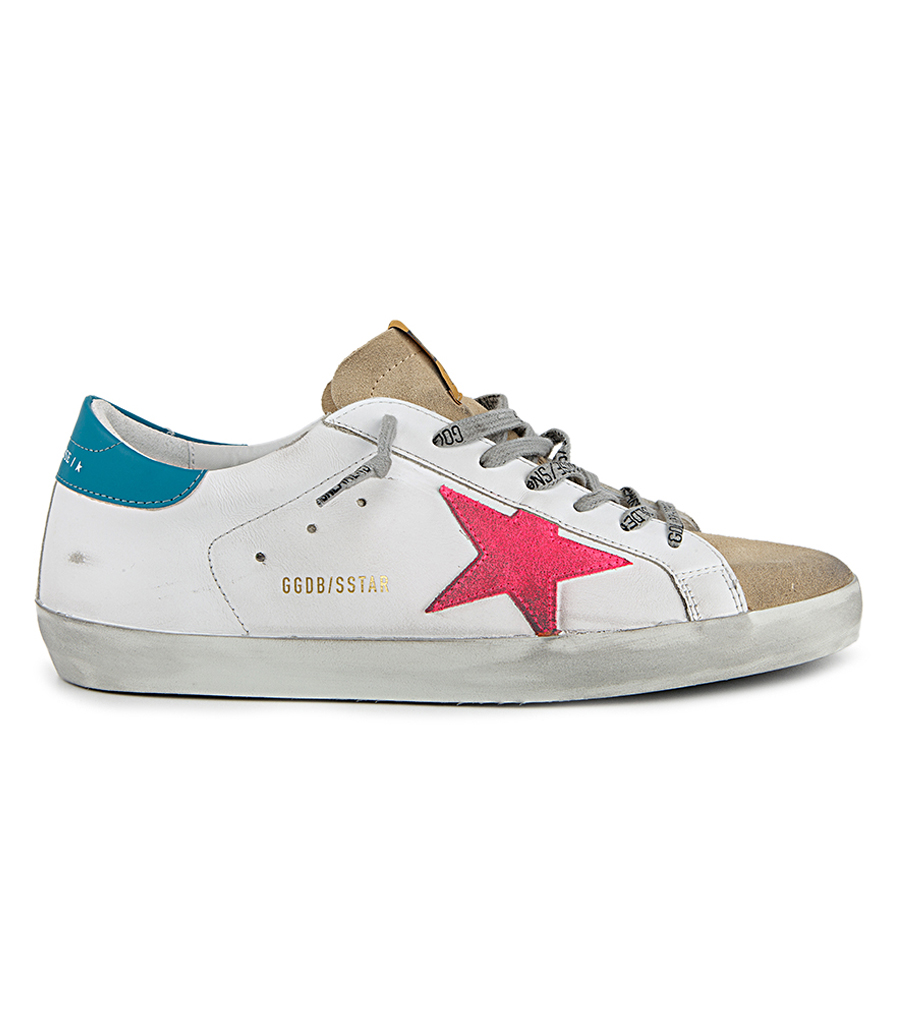 GOLDEN GOOSE  - SUEDE TOE AND STAR SUPER-STAR
