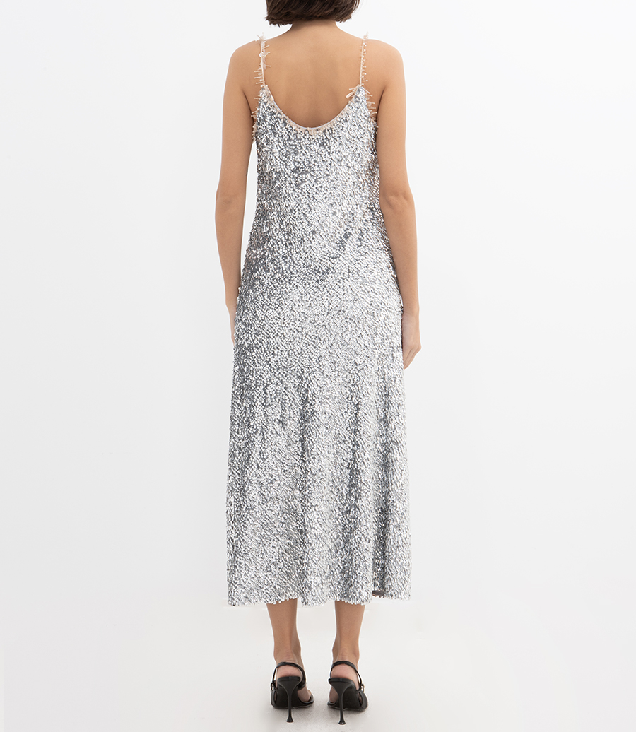 SEQUIN MIDI DRESS