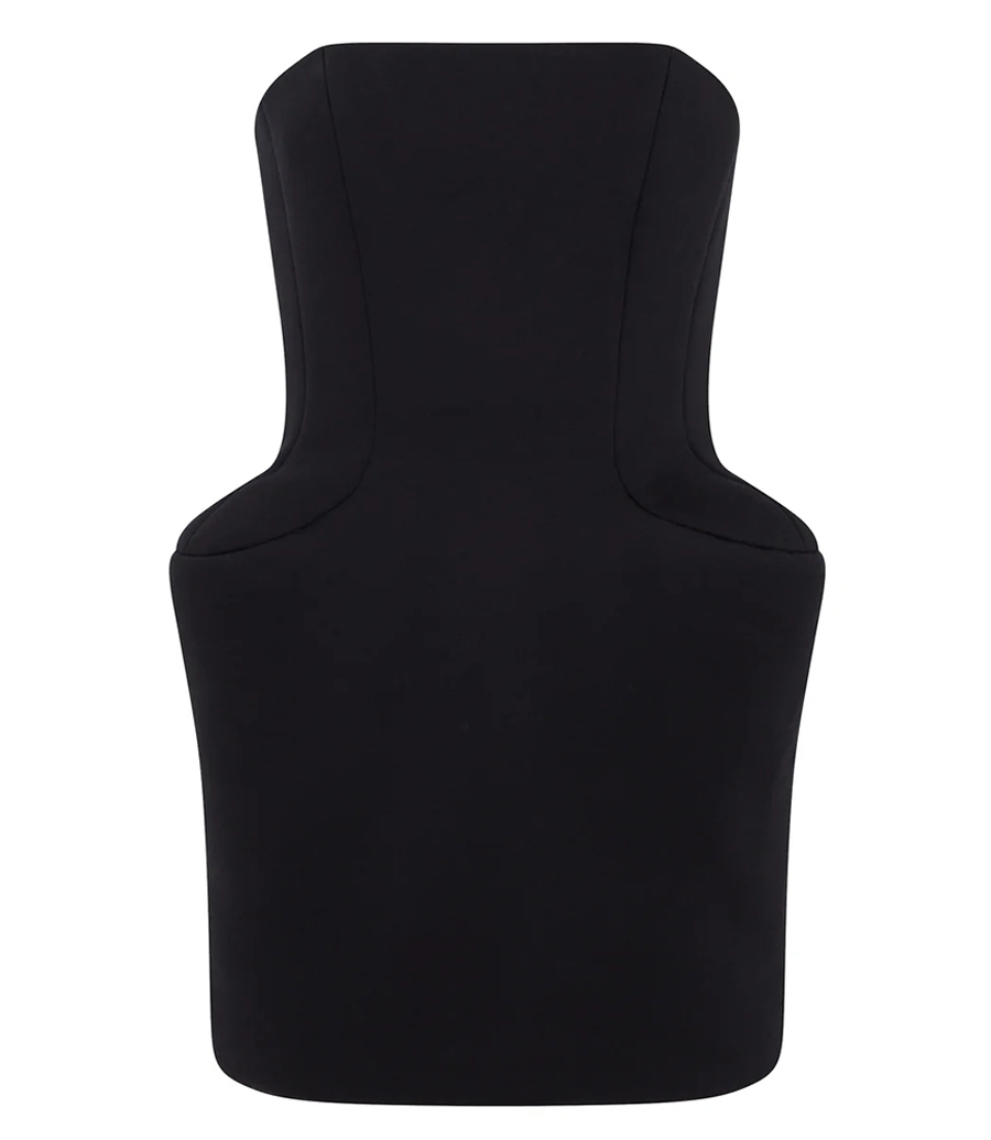 DAVID KOMA - STRAPLESS MINI DRESS WITH PADDED HIP DETAIL